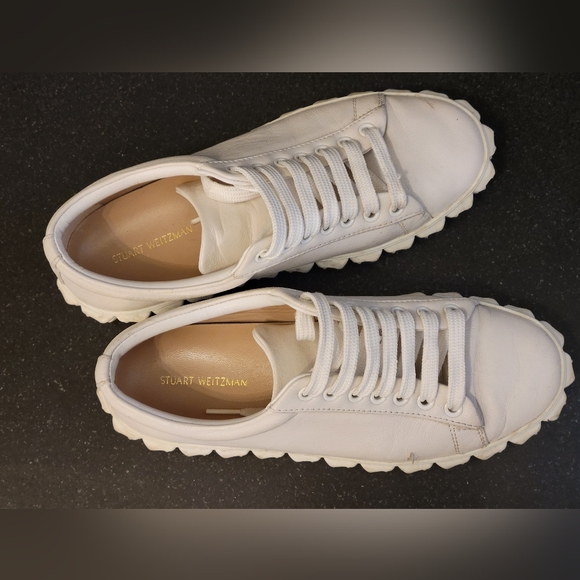 STUART WEITZMAN CoverStory white leather sneaker - Picture 5 of 10